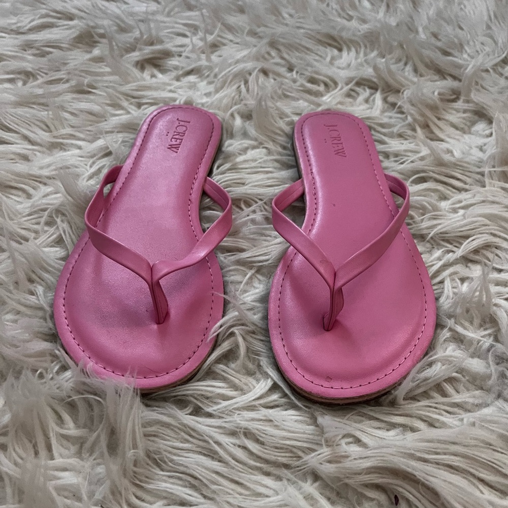 Pink J Crew Flip flops